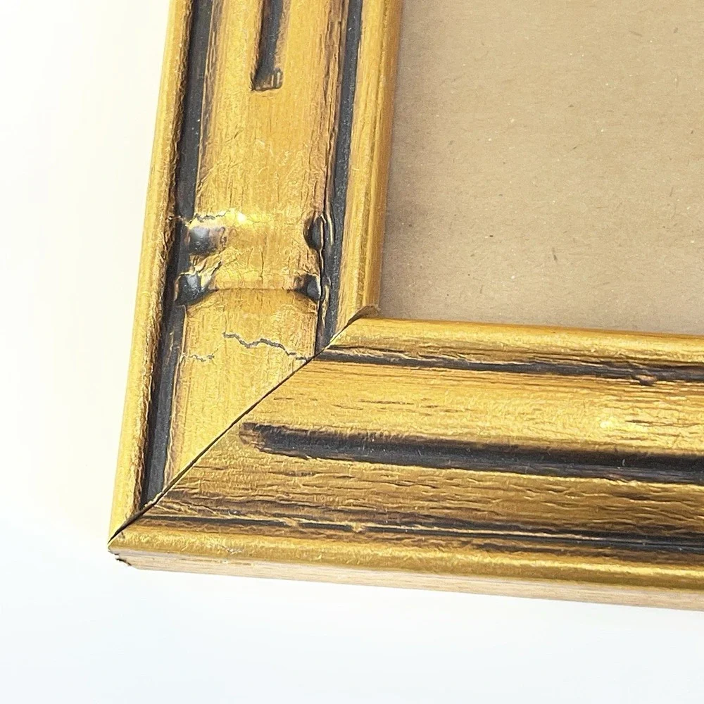 Gold Faux Bamboo Frame Set of 3 Hollywood Regency Style For 7 X 5 Pictures